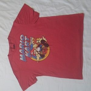 Super Mario Bros Kart Red Graphic SS Tee L